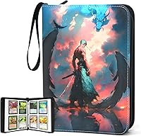 Vista 16 de Card Binder for Trading Cards,16 Pocket with 32 Sleeves up to 1024 Cards, Waterproof Card Storage Book with Sleeves, Fits Baseball Football