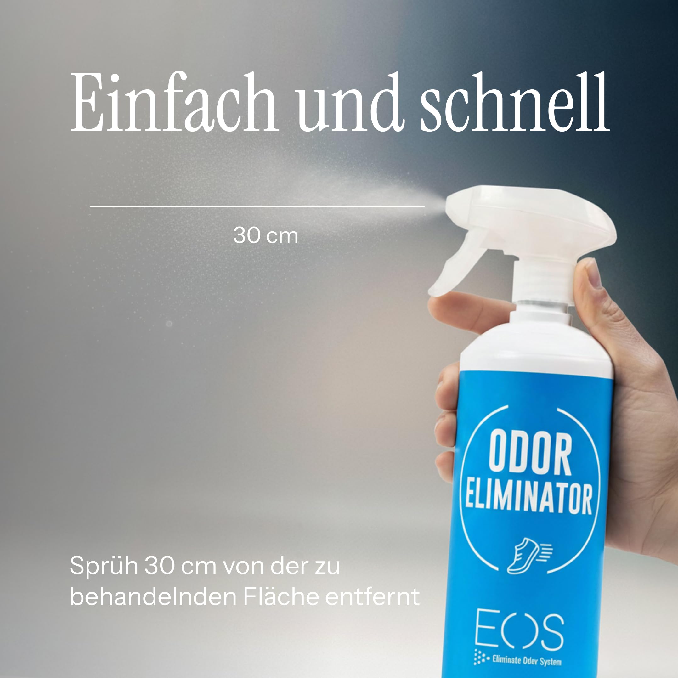 EOS Geruchsentferner Sportbekleidung, Schuhe & Accessoires – Schweißgeruch aus Kleidung Entfernen Sofort – Geruchsneutralisierer Gegen Hartnäckige Gerüche in Textilien & Materialien – Textilerfrischer