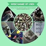 214pcs Class 10.9 Metric Flange Bolts Assortment Kit, M8x1.25 Bolts (16-45mm), Metric Bolts and Nuts Assortment, Hex Bolt and Nut Washers Kit, Yellow Zinc Plated