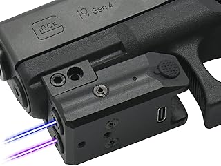 HiLight Tactical Performance Series Dual Laser Blue, Green, Purple, Red - Rechargeable - Hard Anodized Aluminum - Handheld/Rail Mount Light & Dual Laser Class of IIIR, <5mW