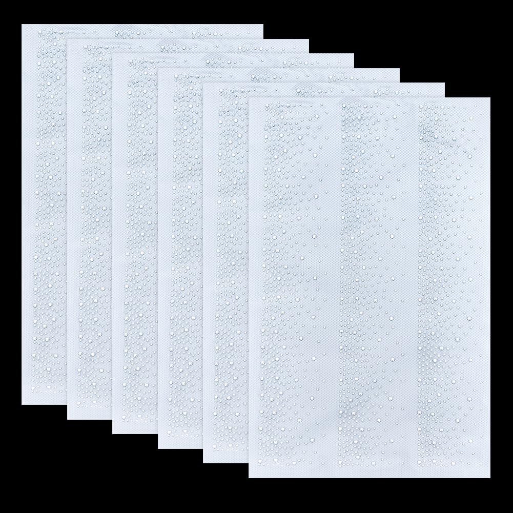 MAYJOYDIY 6 perline da stirare a forma di foglie, 18 pezzi, con colla a caldo, rotonde, per t-shirt, abiti, costume fai da te, 34 x 20 cm
