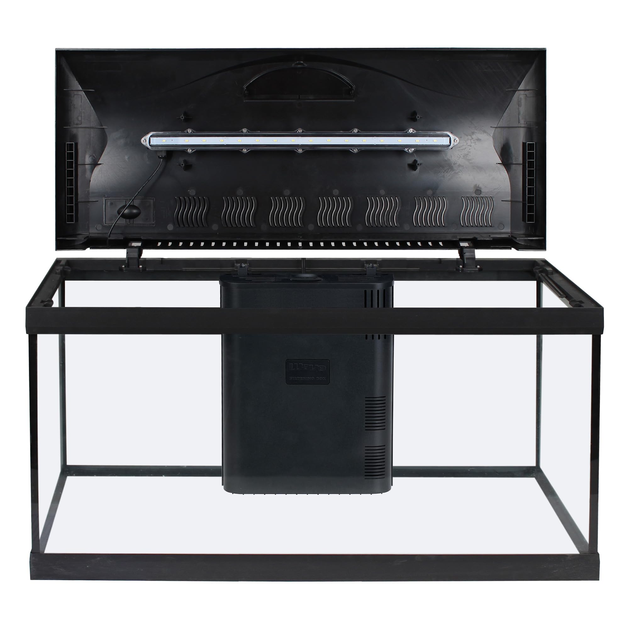 Amtra Basic 40 LED, Acquario completo di 25 litri, illuminazione LED 8500 5W, incluso filtro Filtering Box 50, 42x23x33 cm, nero