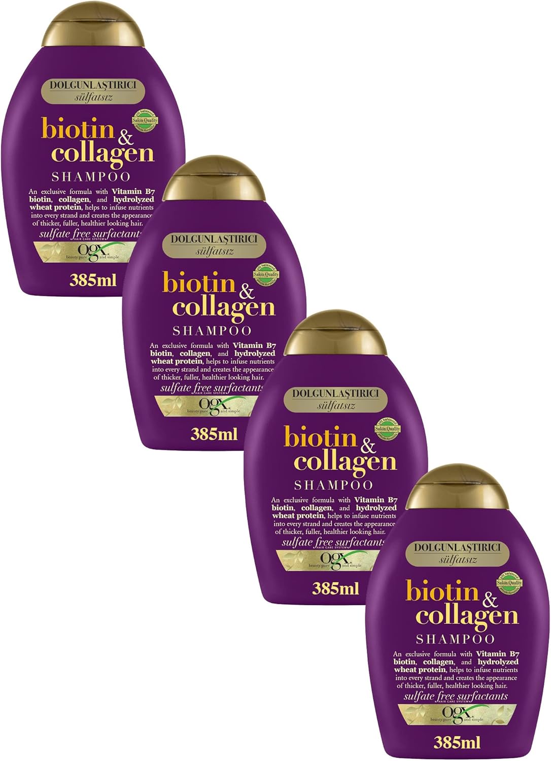 OGX Dolgunlaştırıcı Biotin & Kolajen Şampuan (4 x 385 ml)