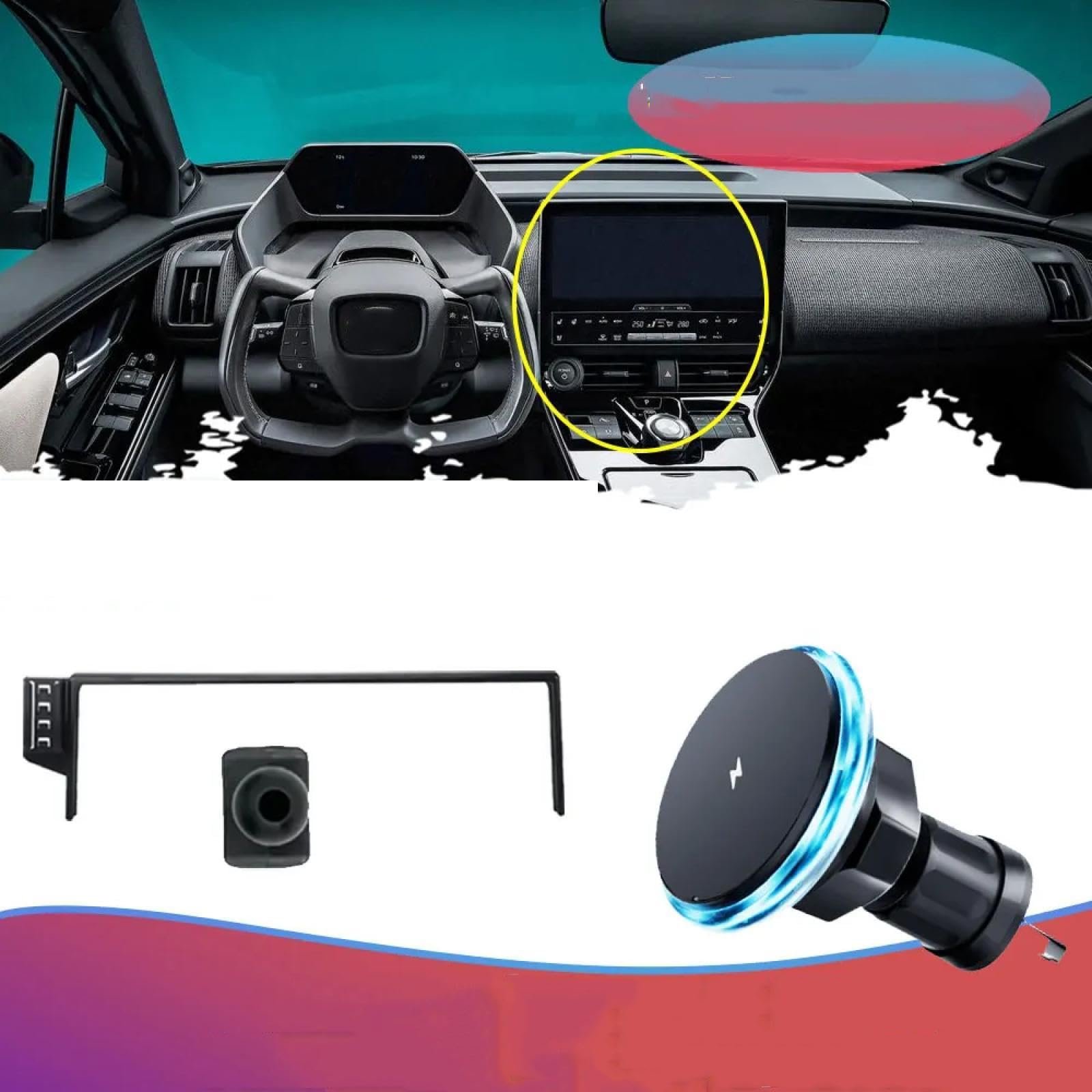 Porta Cellulare Auto per Subaru Solterra 2023-2025, Supporto per Telefono Cellulare per Auto LHD, Supporto per Bocchetta dell'Aria