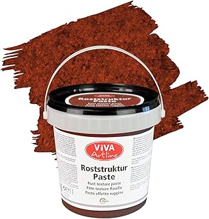 Viva Decor Artline Rust Structure Paste (Colour Rust Brown, 1 Litre) Structure Paste Rust Effect for Mixed Media Artists for Painting - Application with Brush, Spatula or Sponge on Canvas