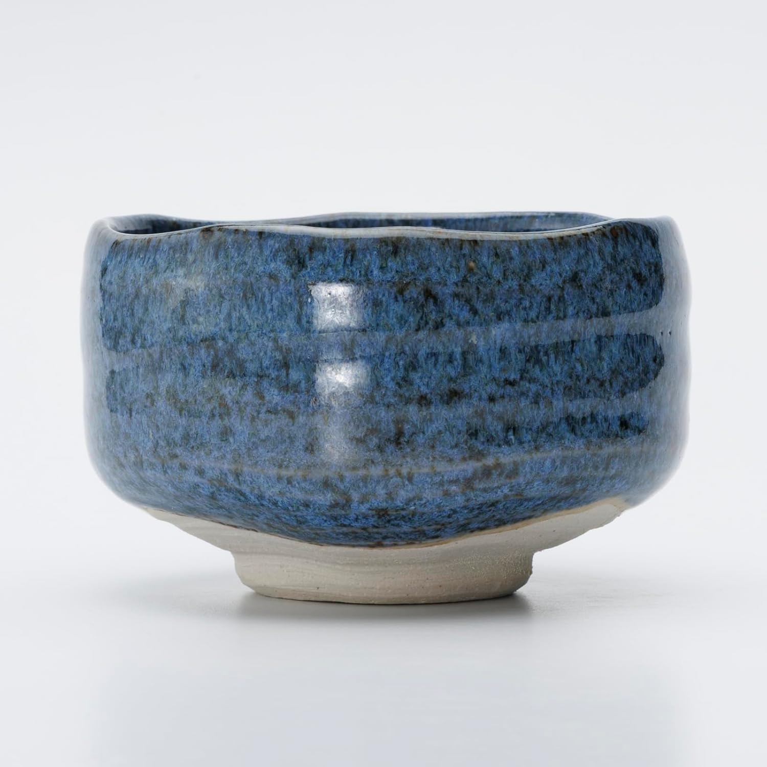 Mino Ware 504-02 Matcha Bowl, Matcha Rice Bowl, Diameter Approx. 4.3 inches (11 cm), Blue Glaze, Blue, Made in Japan