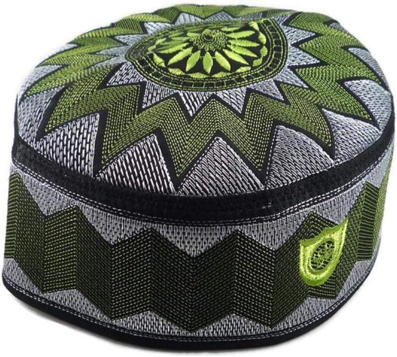 ALW006 Muslim Prayer Headware Kufi Hat Men Islam Skull Cap Ramadan Eid Gift