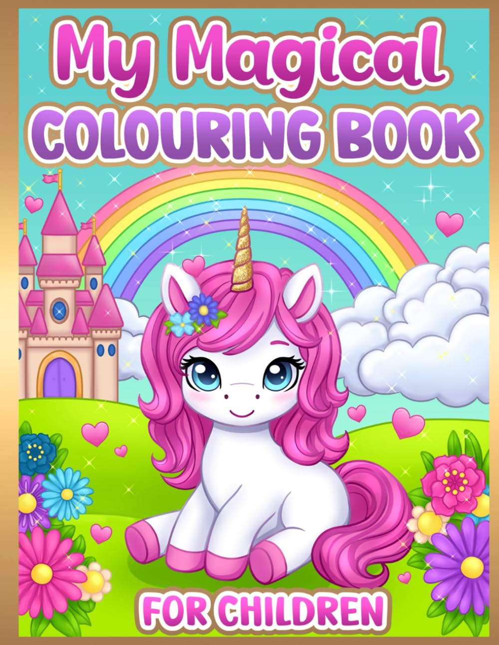 Colouring Book for Children: Magical Unicorns, Mermaids, Princesses and Fairies for Toddlers and Girls Age 2, 3, 4, 5, 6