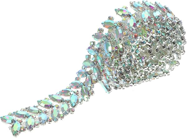 Decorative Bridal Charm Chain for Shoes And Bags Reusable Jewelry Accessory for Weddings And Special Events Crystal Embellished Applique Clothing Accessories - 1