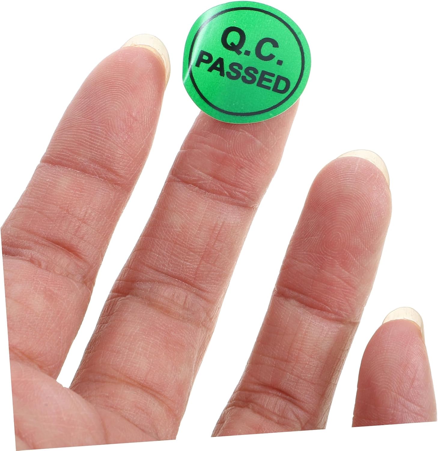 1000pcs Green Qc Passed Labels Self Adhesive Coated Paper Tags image 4