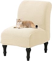 Vista 22 de JIAN YA NA Funda para Silla de Acento sin Brazos, Funda Elástica para Silla sin Brazos de Spandex, Fundas para Sillas sin Brazos, Funda para Silla