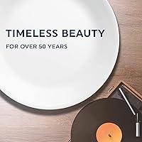 Vista 7 de Corelle Vitrelle Salad Plates Set Triple Layer Glass and Chip Resistant, 9-Inch Lightweight Round Plates, Portofino, Caspian, 6-Piece