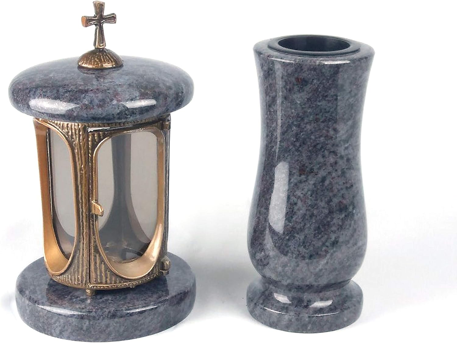 Vase En Granit Pour Pierre Tombale. Vases De Cimetière En