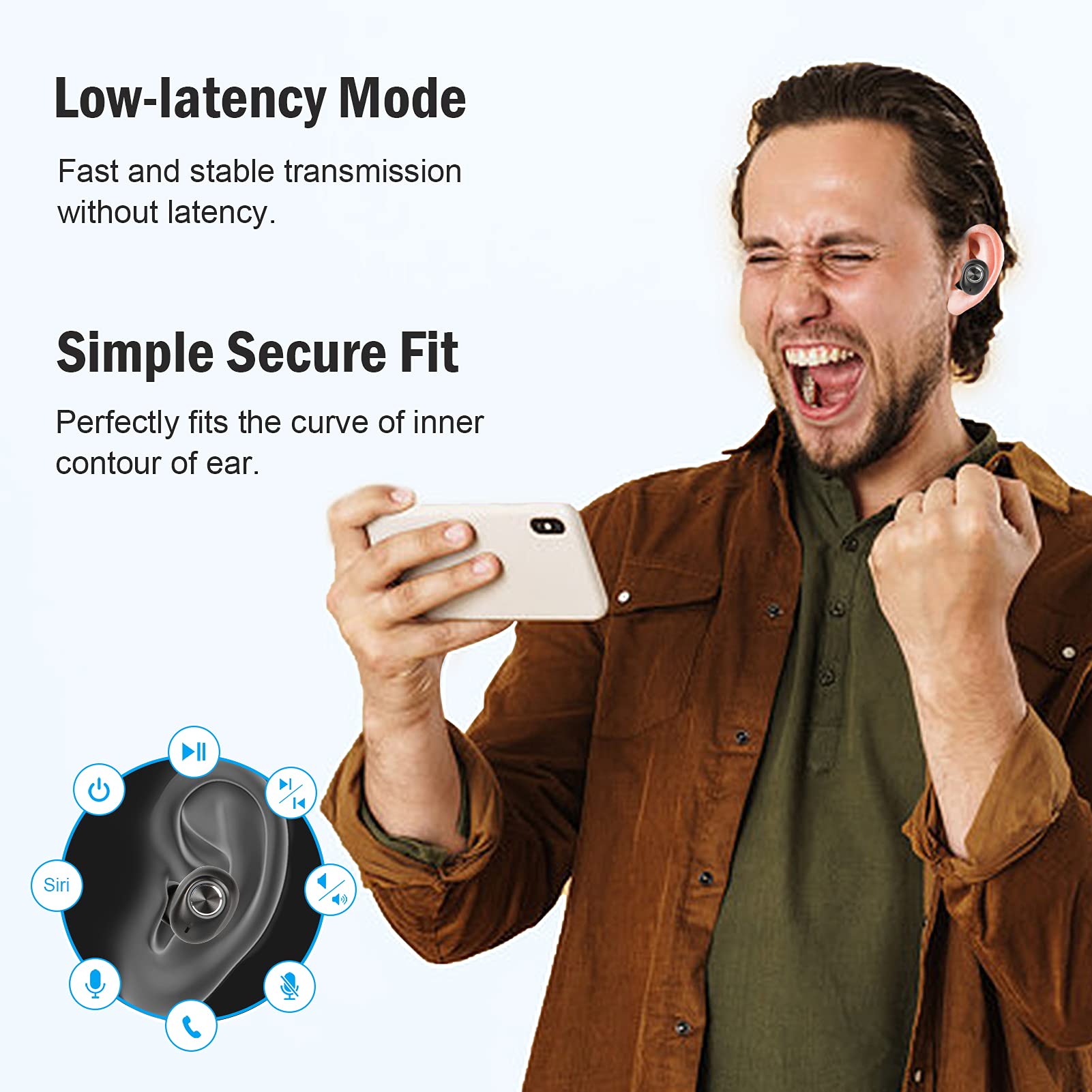 bakibo Wireless Earbuds, Bluetooth 5.1 