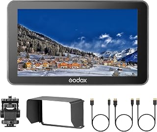 Pruie GM6S Monitor de câmera 4K de 5,5 polegadas Monitor de vídeo ultrabrilhante 1200nit para câmera DSLR 1920 * 1080 IPS Tela Touch Control Entrada e saída 3D LUT personalizado tipo C/DC/alimenta