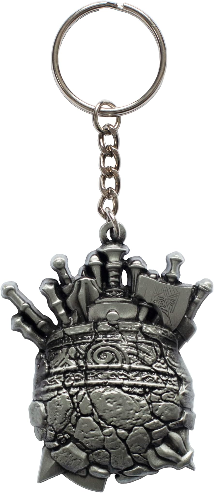 WuTongEC Elden Ring Inspired Great-Jar's Arsenal Keychain with Key Ring,Perfect Decoration for Everyday Carrying Stuff., Silver, One size