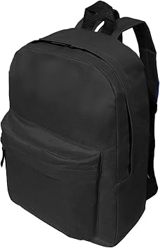 Black Backpacks for Men Work 15.6 inch Laptop Backpack for Women Canvas