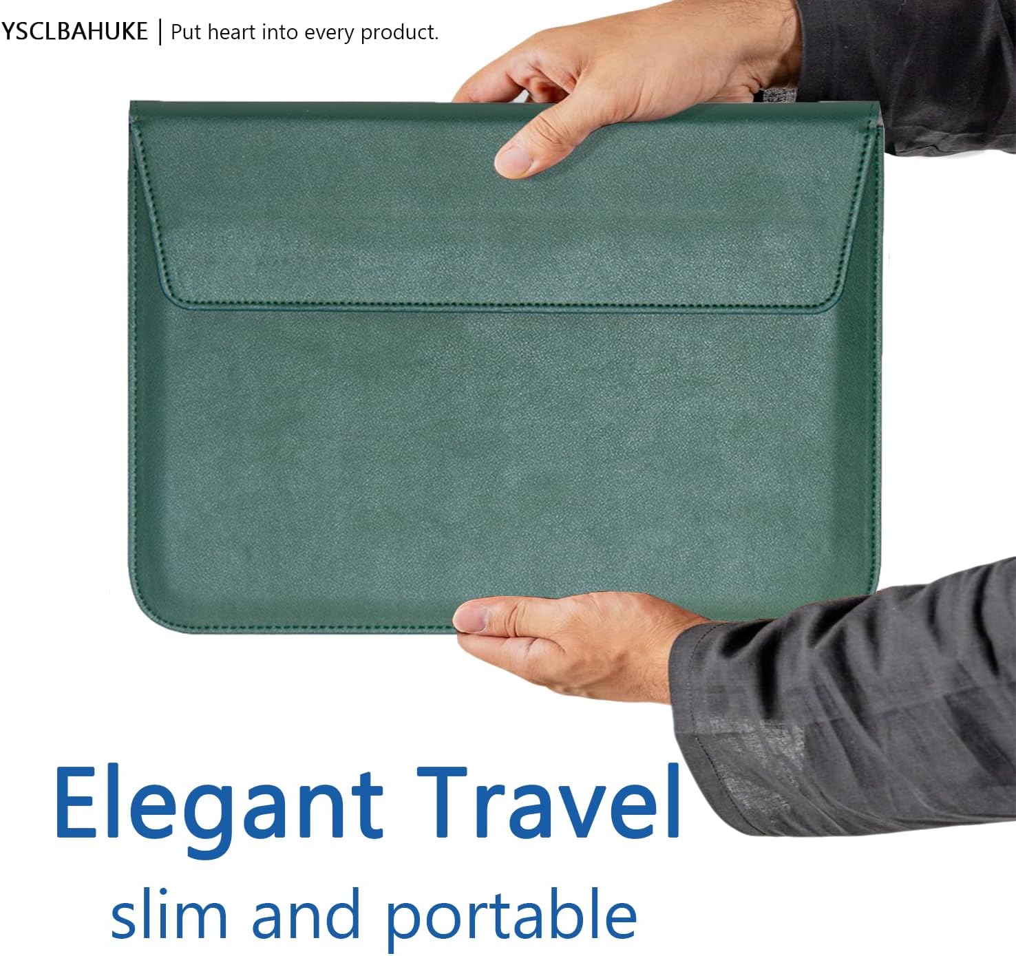 PU Leather Laptop Sleeve with Stand for MacBook NEO 2026 13 inch (A3404, A18 Pro Chips) 2026 Air13 M5 A3439 M4 A3240 M2 M3 A2681 A3113 Pro13 A2289/A2251/A2338 M1 M2 2012-2017，Dark Green