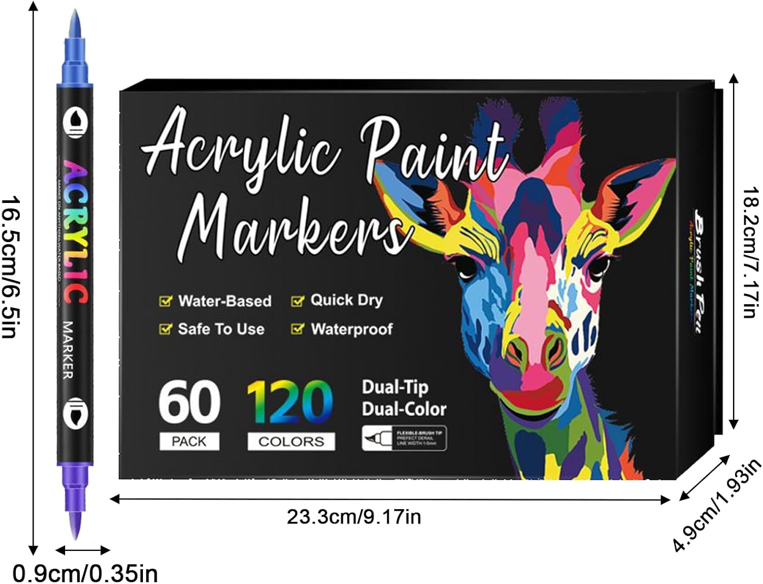 アクリル絵具ペン | 耐水セラミックペイントペンセット,耐退色 永久インク 描画用具 クラフト用品 アーティスト向け 紙 ガラス 木