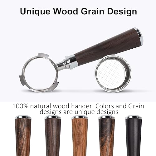 Miniatura 4 de Portafiltro sin fondo de 2.008 in, 3 orejas, portafiltro profesional para café espresso Delonghi EC680, EC685 y EC885, cesta de acero inoxidable y