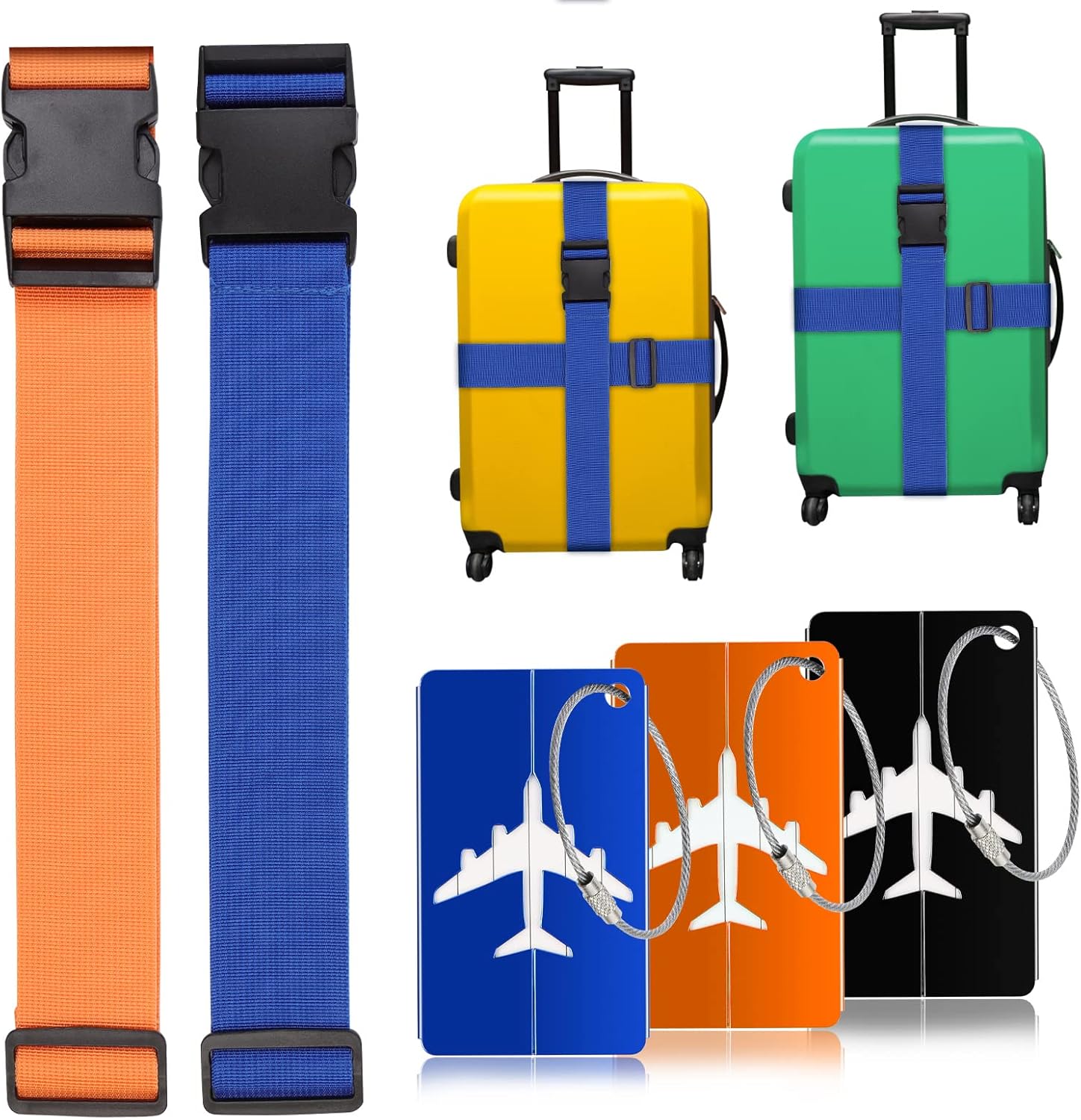 2 Cinghie Elastiche Per Valigie - Regolabili, Resistenti, Per Fissaggio Bagagli Extra Durante I Viaggi - Foto 13