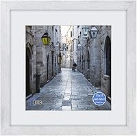 Vista 44 de RPJC - Marco de fotos de 4 x 4 pulgadas hecho de madera maciza con vidrio de alta definición para montaje en pared, acabado en madera flotante