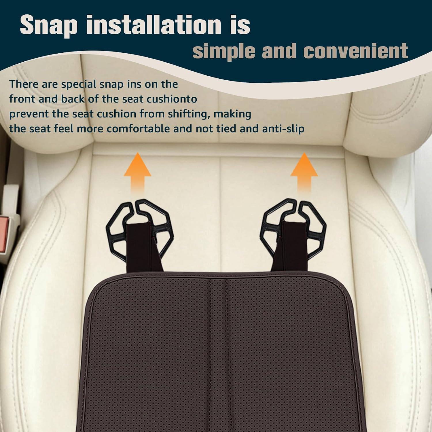 Car Seat Extender with Knee Support – Lengthen Leg Cushion for Extended Comfort – Ideal for Trains, Trucks, Buses, Chairs, Road Trips & Home – Ergonomic Extension Pad for Seated Support (Coffe-Color)