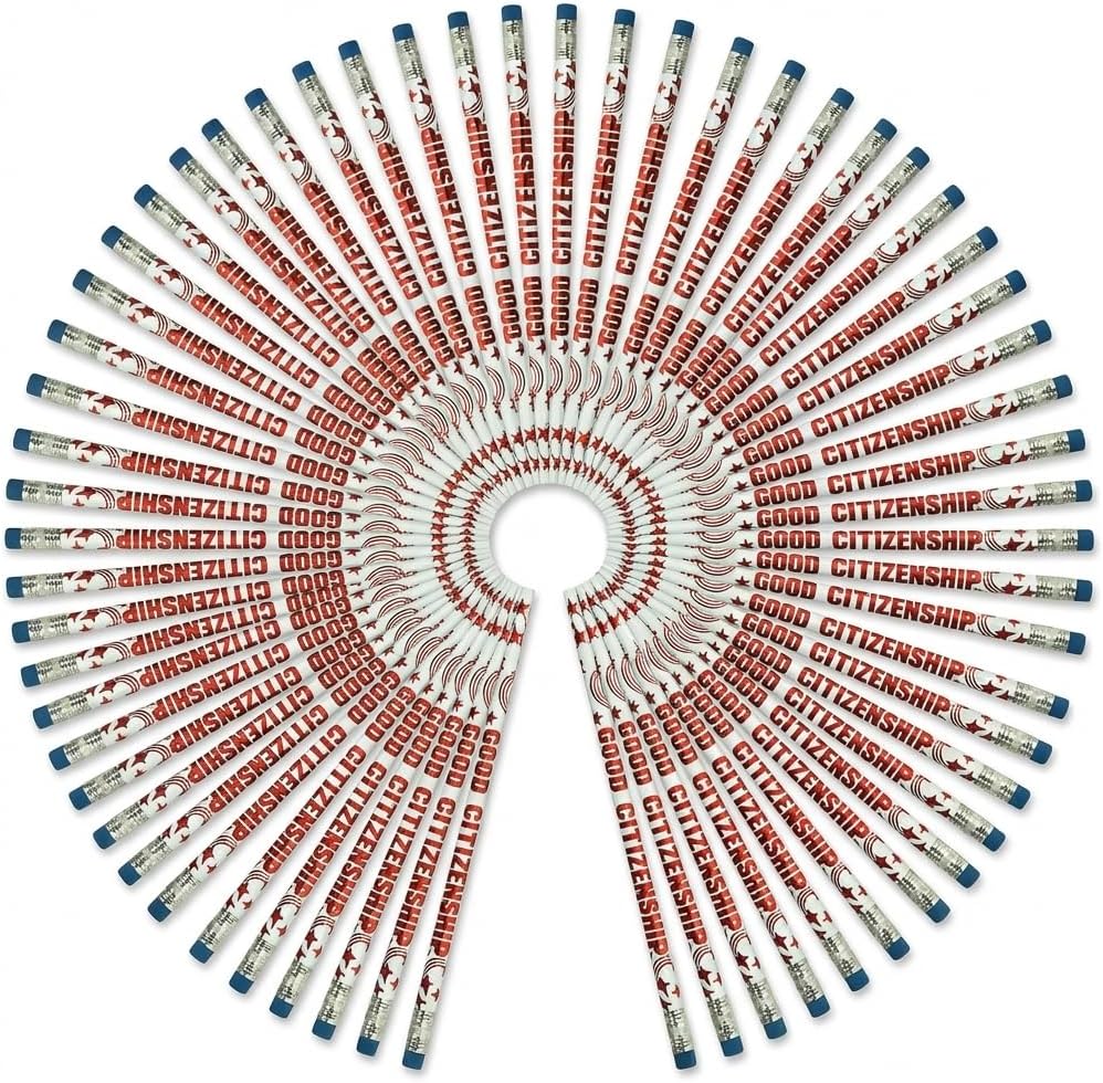Anderson's, Stars and Arches Good Citizenship Pencils, Set of 100, School Pencils, Student Awards, Recognition