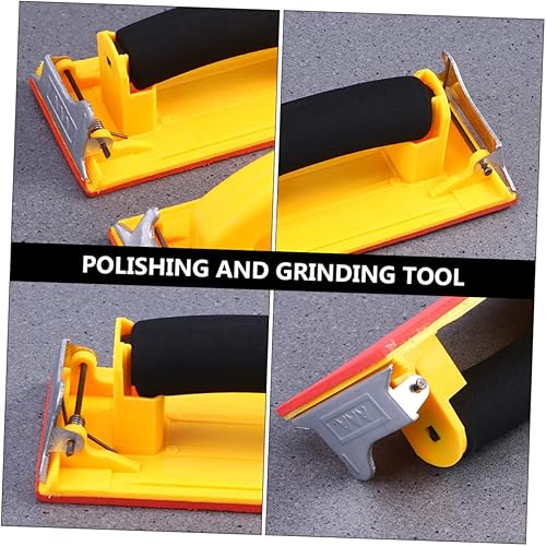 Miniatura 5 de Uonlytech Soporte para papel de lija con asa, herramienta ligera para lijar a mano contorneada para proyectos de paneles de yeso y placas de yeso