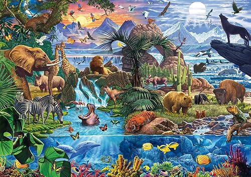 Schmidt Spiele 58866 - Puzzle (1500 Piezas), diseño panorámico de la Vida Silvestre