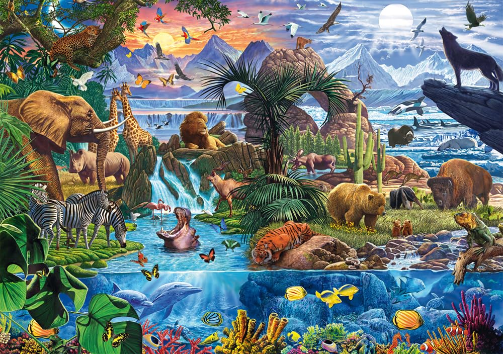 Puzzle Panorama du Monde Animal - 1500 pièces Schmidt