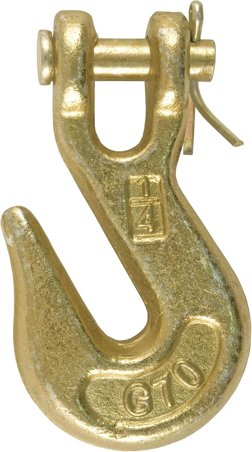 CURT 81502 1/4-Inch Forged Steel Clevis Grab Hook, 3,150 lbs. Work Load, 3/8-In Pin