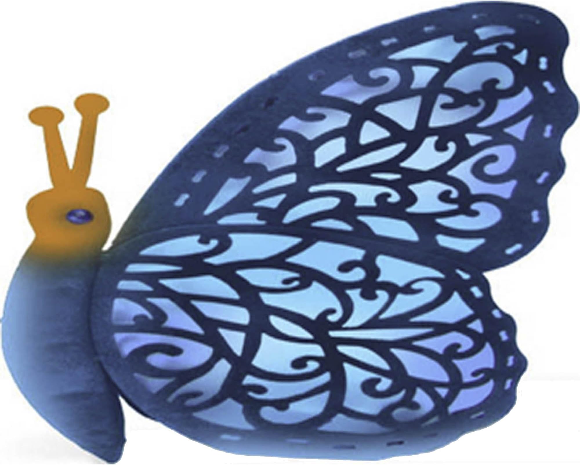 Garden Meadow R1099COLB Solar Crazy Critter Butterfly Yard Art with Blue Light, 12-Inch