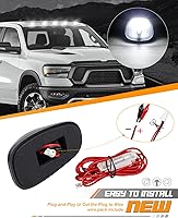 Vista 3 de HERCOO 5 piezas de luces de techo con lentes ahumadas para cabina, luces de marcha con lente transparente LED, conjunto con arnés de cables