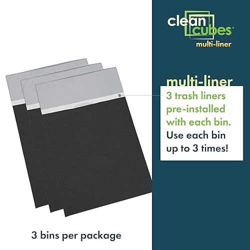 Miniatura 8 de Contenedores de basura desechables multirevestimiento de 30 galones (paquete de 3). Contenedores de basura reutilizables y reciclaje para fiestas,