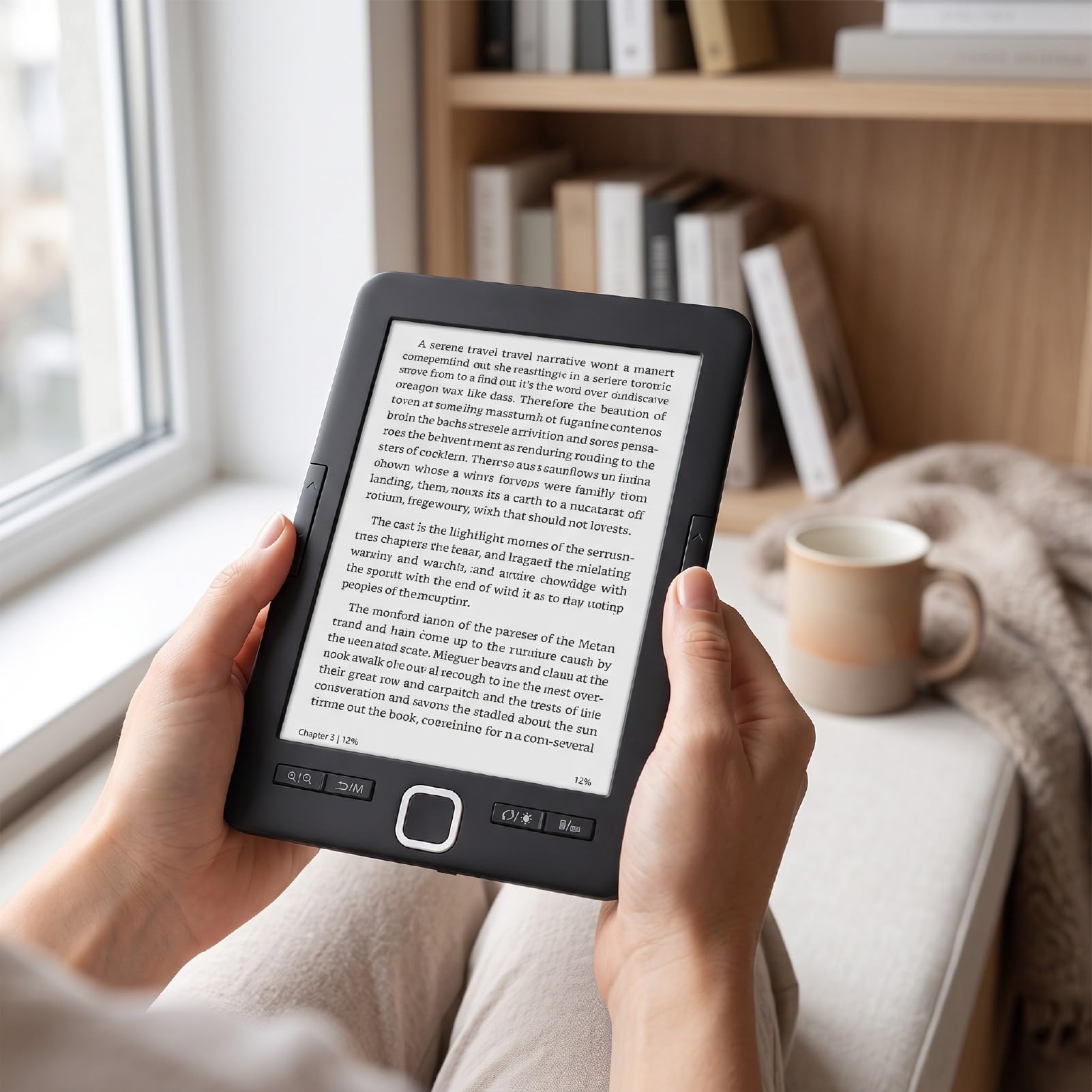 SENECESLI Lettore di Ebook con Schermo a Inchiostro da 6 Pollici, Schermo per Protezione degli Occhi in ABS, Lettore Digitale Portatile for Lettura Quotidiana e Studio