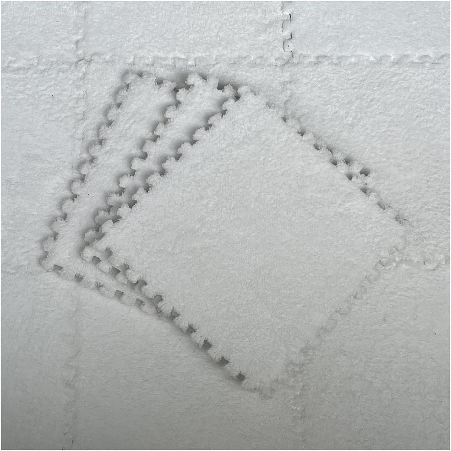 16Pcs Interlocking Foam Mats,Fluffy Carpet Tiles,Plush Area