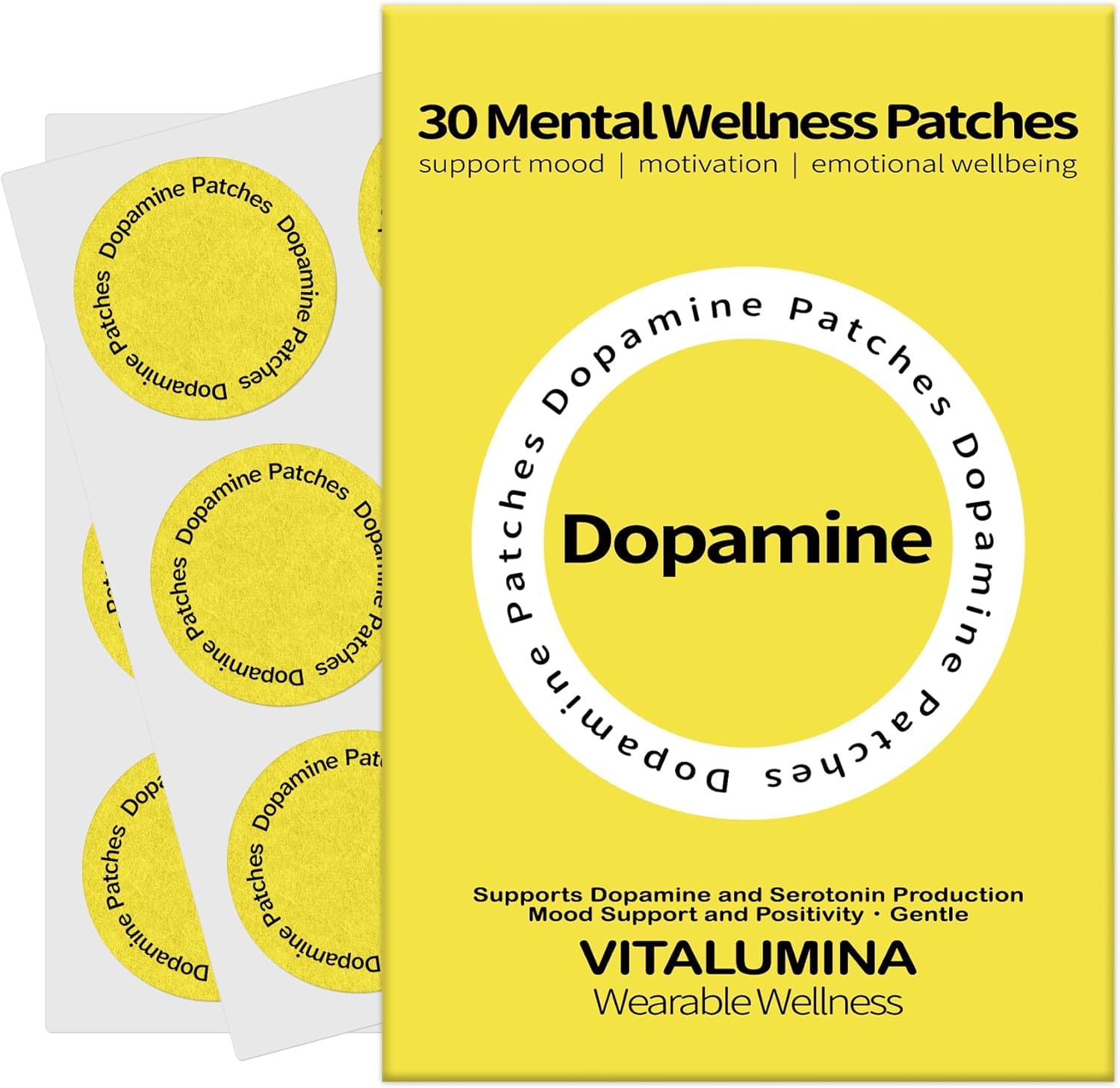 Amazon.com : Dopamine Vegan Mental Wellness Mood Support Patches ...