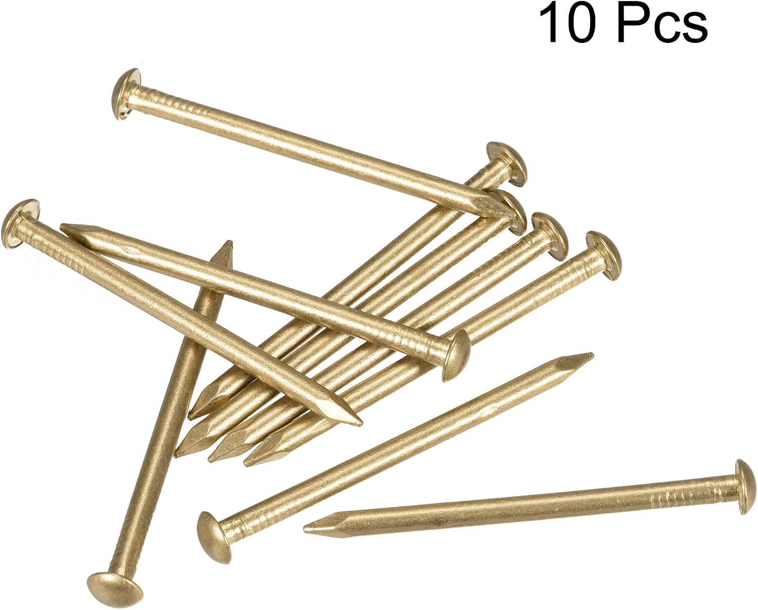 sourcing map Small Tiny Brass Nails 2.8x50mm for DIY Decorative Pictures Wooden Boxes Household Accessories 10pcs - Image 4