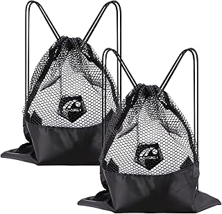 Mochila de Cuerdas Deportiva, 2 Piezas Mochila de Malla Multiusos, Bolsa de Fútbol Con Cordón, Cordón Mochila Bolsa para...