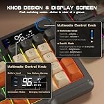 M96 Wireless Gaming Keyboard,Knob Control Bluetooth/2.4G Wireless Mechanical Feeling Keyboard,RGB LED Backlit with Display Screen, PBT Keycap, 2000mAh, 94-Key Layout for Win/Mac (Shimmer)