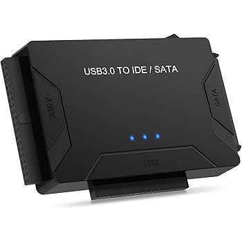 USB 3.0 zu Sata und IDE Adapter, POSUGEAR USB SATA Festplatten Konverter mit Netzschalter unterstützt für 2,5''und 3,5''SATA HDD & IDE HDD, Kompatible Windows XP/Vista/7/8/10（Mit 12V 2A Netzteil