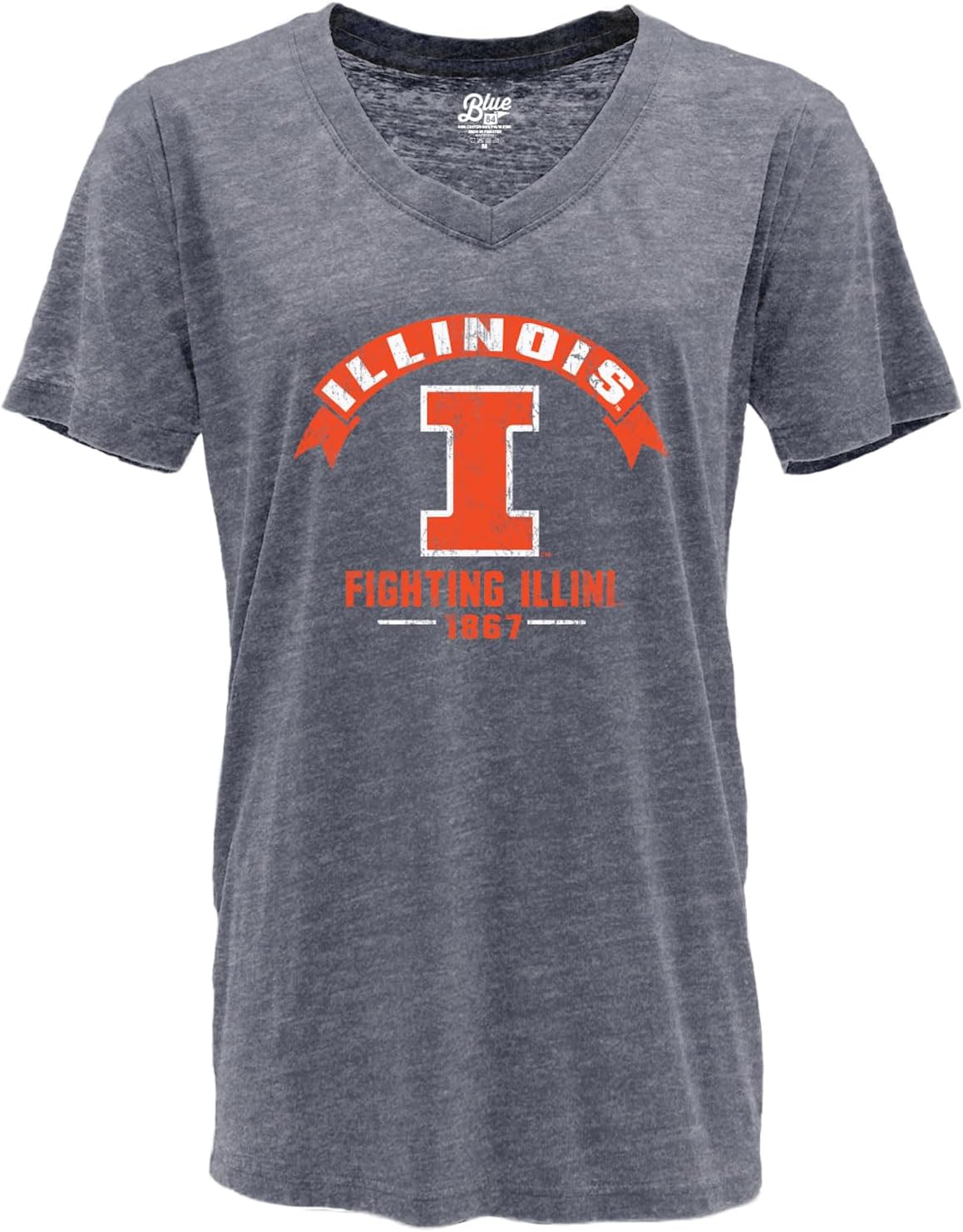 Blue 84 NCAA Womens NCAA Officially Licensed Women's T-Shirt Burnout Vintage Scholar