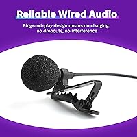 Vista 4 de Purple Panda Lavalier Microphone Kit – Clip-On Lapel Mic for Motovlog, Creators & Vlogging – GoPro, DJI & Insta360 Action Cameras, iPhone, Android