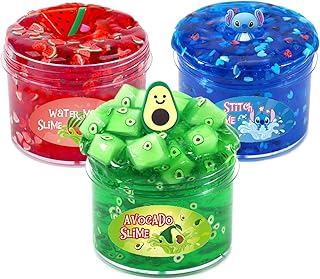 uscan Cloud Slime Butter Slime Kit, Fluffy Slime for Kids Slime Pack Jelly Cube Clear Slime, Crunchy Slime Slime Party Favors Supplies Clear Slime Kit for Girls Boys Kids Toy Slime (pack-02)