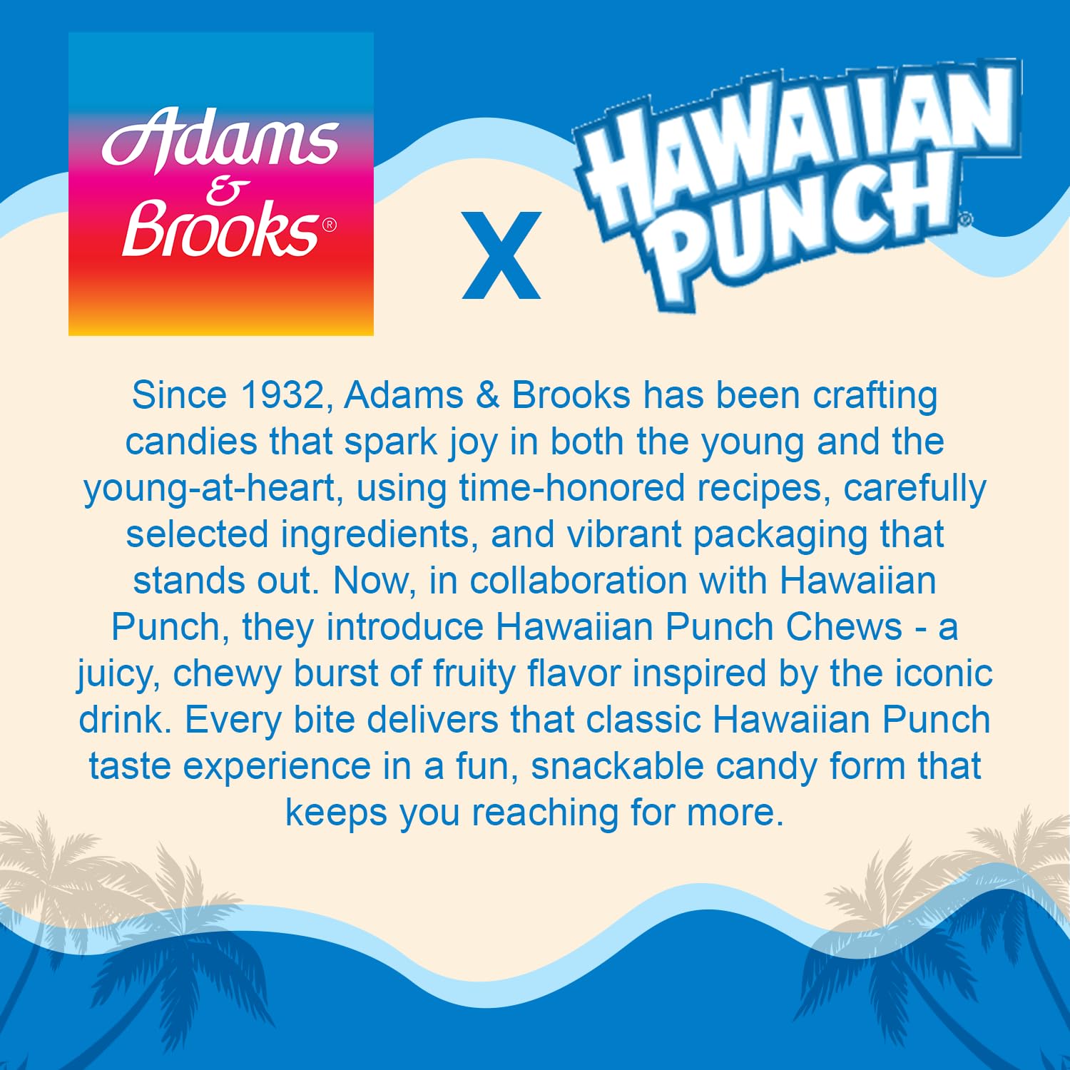 Adams & Brooks Hawaiian Punch Assorted Flavors Candy Chews, 3 Pound Bag (Pack of 1) - Individually Wrapped Bulk Chewy Fruity Candy for Party, Baby Shower, Buffet, Parade, Office Bowl- Kosher Certified