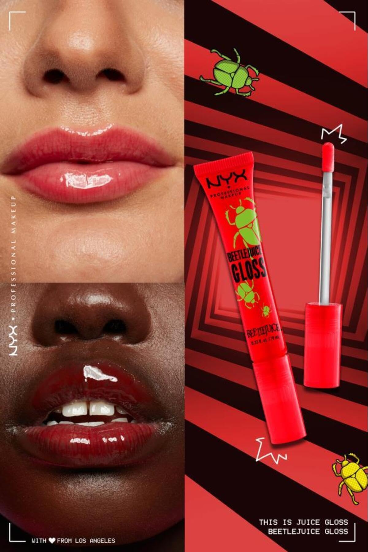 NYX PROFESSIONAL MAKEUP Beetlejuice Özel Koleksiyon Dudak Parlatıcısı Kırmızı