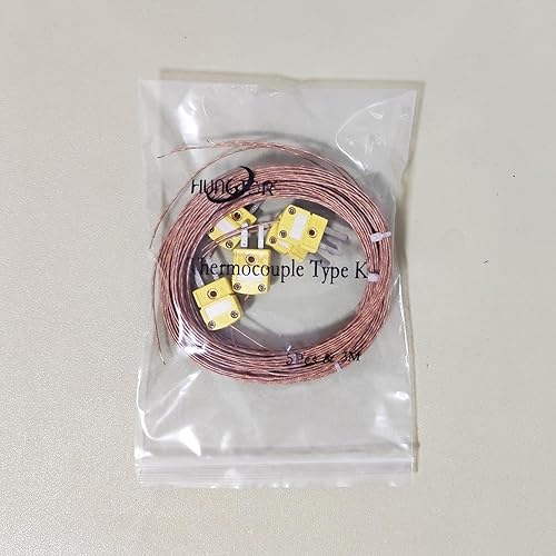 Miniatura 7 de Paquete de 5 sensores de sonda de temperatura de termopar tipo K de alta precisión, 3.3 ft de largo rango de medición -58.0 °F ~ 899.6 °F
