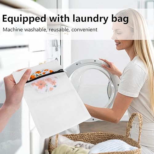 Miniatura 5 de Almohadillas para el pecho, 12 almohadillas reutilizables de lactancia lavables + bolsa húmeda y bolsa de lavandería, almohadillas para el pecho