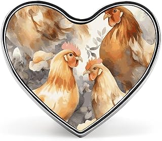 Chicken Duck Brooch Pins Love Heart Pin Brooches for Women Men Enamel Pins, Heart Button Pin, Metal Badge Brooch Party Costume Accessory, Christmas Birthday Gifts